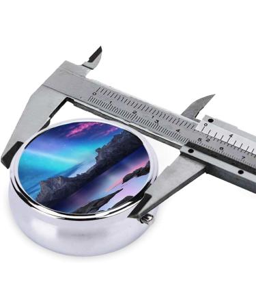 3D Space Printed Mini Round Pill Box - 3 Compartment Travel Organizer for Medicine - Portable Pill Case for Home & Office - Buy Online on GoSupps.com