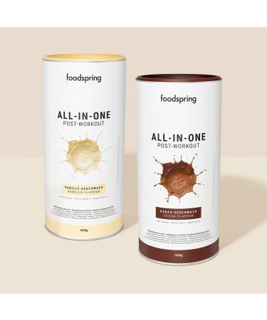 foodspring Creatine post-workout drink for muscle gain & maintain - 20g carbohydrates per serving and creatine monohydrate for muscle recovery (1000g | Cocoa) - Buy Online on GoSupps.com