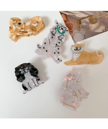 French Bulldog Acetate Hair Clips - Small Claw Clips for Girls and Women - Buy Online on GoSupps.com