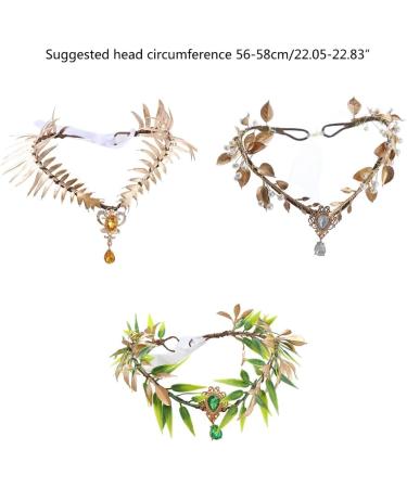 Limtula Adjustable Leaves Shape Hair Hoop Pendant Headband Wedding Party Bride Style Styling Headwear MX23059 - Buy Online on GoSupps.com
