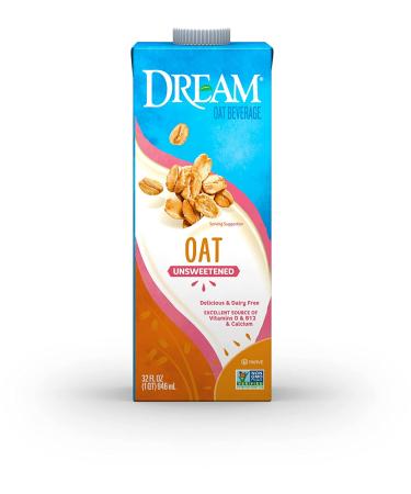 Dream Unsweetened Oat Beverage 32 Oz (Pack of 6) - Oat Milk Alternative - Buy Online on GoSupps.com