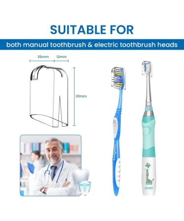 YUNCHI Toothbrush Cover 9 Pack - Portable Toothbrush Holder for Travel - Fits Electronic & Manual Toothbrushes - Caps Protector for Kids & Adults - White - Buy Online on GoSupps.com