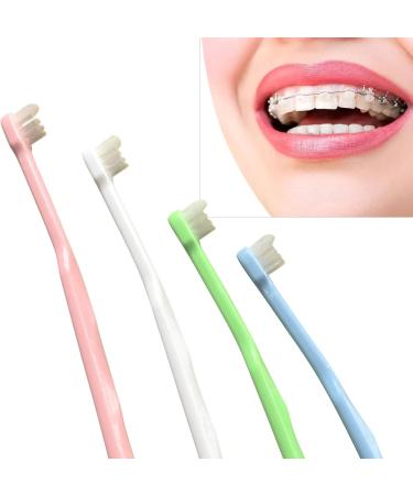 4-Piece Tuft Toothbrush Set - Jaw-Friendly Compact Interdental Brushes for Braces & Dental Implants | Style A - Buy Online on GoSupps.com