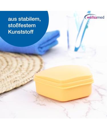 Buy Wellsamed KFO Mini Denture Box - Yellow | Ideal Storage for Braces & Small Dentures - International Shipping Available - Buy Online on GoSupps.com