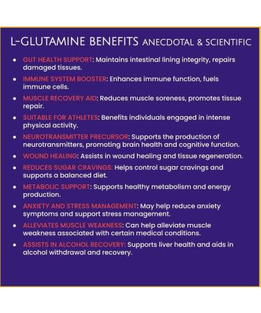 Glutamine 90 Capsules 500mg Vegan Free Form L-Glutamine | Pure Quality for Leaky Gut Alkaline-Acidic Balance | Sugar Craving & Muscle Support | Glutathione Precursor - UK - Buy Online on GoSupps.com