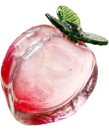ABOOFAN 4pcs Peach Ornaments Artificial Fruit Peaches Lifelike Peach Figurine Decorative Fruit Prop Room Decor Aesthetic Glass Fruit Figurine Peach Statue Props Crystal Kitchen Cabinet - Buy Online on GoSupps.com