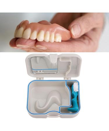 Buy Verdant Touch Denture Case - Waterproof Locking Design with Toothbrush & Mirror | Ideal for Travel & Bathroom Storage - Buy Online on GoSupps.com