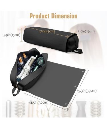 2-in-1 Hair Tools Travel Bag with Silicone Mat - Upgraded Large Capacity for Curling Iron & Hair Tools - Essential Travel Accessories for Men & Women - Buy Online on GoSupps.com