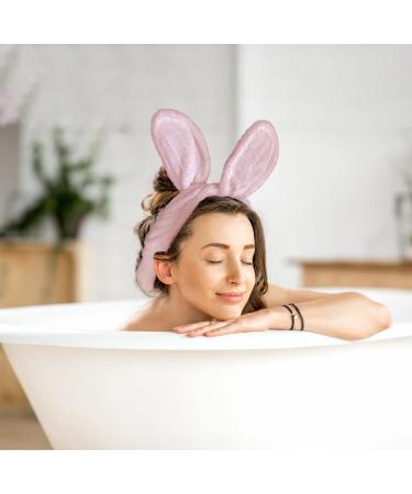 Nogcig Adjustable Towel Spa Headband for Women - Pink Headband for Washing Face, Skincare, Makeup - Buy Online on GoSupps.com
