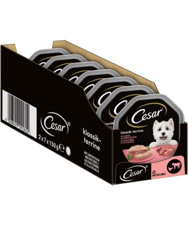 Cesar dog food wet food classic with a delicate calf and poultry 14 bowls (14 x 150g) Classic calf & poultry 150 g (14 Pack) - Buy Online on GoSupps.com