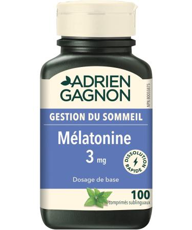 Adrien Gagnon - Melatonin 3 mg - 100 Tablets - Buy Online on GoSupps.com