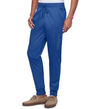 Strictly Scrubs Active Stretch Men's 6 Pocket Jogger Scrub Pants (XS-2X 6 Colors)  Durable Stretch Medical Scrub Uniform Large Royal