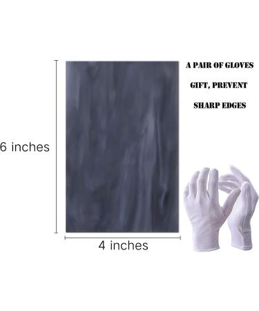 Pocoukate Stained Glass Sheets 8 pcs Variety Kit - 4 x 6 inch Large Cathedral Glass Mosaic Tiles for Crafts - Stained Glass Supplies (Black & White Series) - Buy Online on GoSupps.com