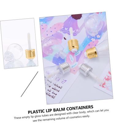 FRCOLOR 20 Pcs Lip Gloss Tubes - DIY Plastic Lipstick Containers for Lip Balm & Glaze - 0.04 Ounce Golden (Pack of 1 - Buy Online on GoSupps.com