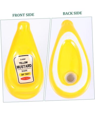 HOMSFOU 2 Pcs Soy Sauce Dish Condiment Bowl Ceramic Jewelry Dish Asian Sauce Bowls Condiment Bowls Ceramic Sauce Bowl Fork Stand Ceramics Ceramic Plate Modeling Dinner Party Yellowx2pcs 11.5X5.7X2.7CMx2pcs - Buy Online on GoSupps.com