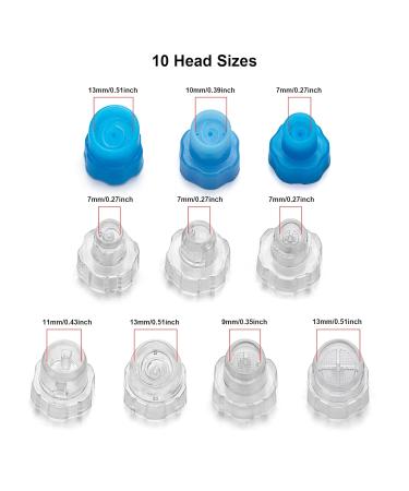Hydrafacial Replacement Tips - Vortex Beauty Flat Tips for Aqua Peel | 10 Plastic/Silicone Parts - Buy Online on GoSupps.com