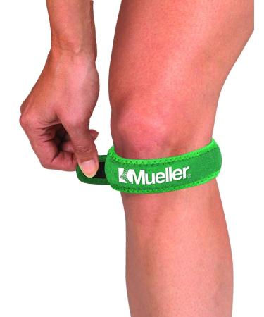 MUELLER Sports Medicine Advanced SportCare Patella Strap  For Men and Women  Green  One Size Fits Most