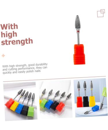 MERRYHAPY Nail Polisher Nail Art Grinding Bits Manicure Nail Drill Tips Cuticle Nail Art Polishing Bits Pro Tools Specialty Tools Nail Art Supplies Kit Head Tungsten Steel Alloy 7x1.3cm As Shown 1 - Buy Online on GoSupps.com