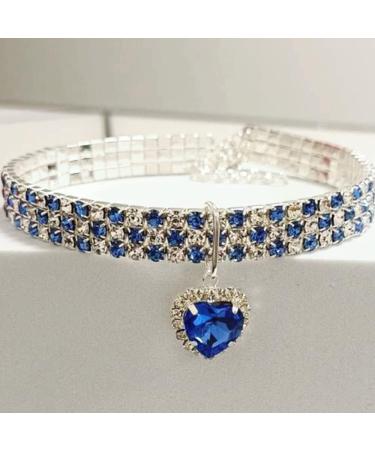 Rayminsino Rhinestone Pet Collar - Adjustable Elastic with Peach Heart for Kittens & Medium Dogs in Pink Red White - Buy Online on GoSupps.com