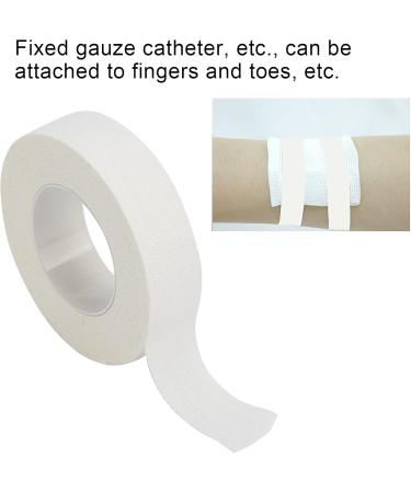 Cotton Tape Gauze Fixation Tape Soft Multifunction Practical for Heavy Dressings Needles Catheters(White 1.25cm*5m (1 roll)) - Buy Online on GoSupps.com