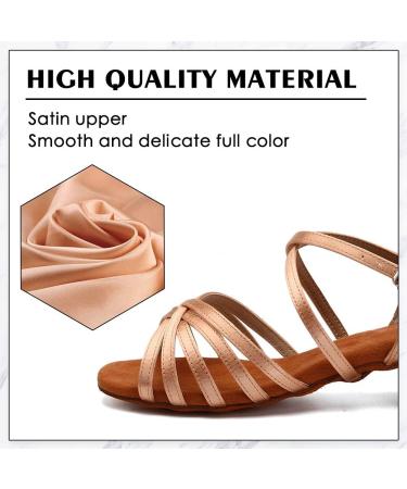 Aoqunfs Dance Shoes for Girls & Women | Standard Latin Salsa Tango Bachata Ballroom Performance | WX608-3.5-Nude EU34 - International Shipping Available - Buy Online on GoSupps.com