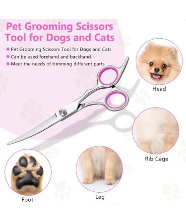 Adiwo Curved Dog Cups - Stainless Steel Pet Care Scissors for Perfect Fur Cutting | Dog Grooming Tools - Buy Online on GoSupps.com