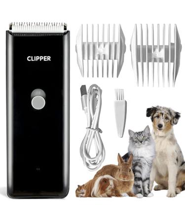 Favrison Electric Pet Hair Clippers Rechargeable Home Dog Grooming Clippers Grooming Kit Clippers for for Dogs & Cats Low Noise Waterproof Cordless Standard Black