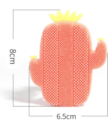 Silicone Manual Face Brush Cactus Design Professional Small Portable Reusable Facial Cleanser Scrubber - Buy Online on GoSupps.com