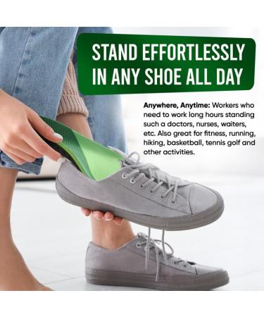 Insoles for Shoes & Work Boots | Arch Support & Plantar Fasciitis Relief | Orthotic Inserts for Men & Women | Anti-Fatigue | Comfort for 200+ lbs - Buy Online on GoSupps.com