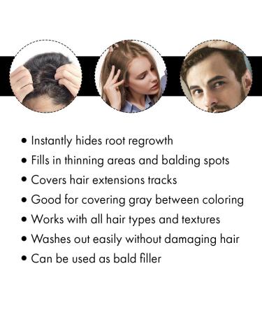 Jerome Russell Spray-on Color Dark Brown Hair Thickener for Fine and Thinning Hair Conceals Bald Spots Grey Hair Hides Root Re-growth and Cover Hair Extension Tracks Works for Men and Women 3.5 oz - 2 Pack - Buy Online on GoSupps.com