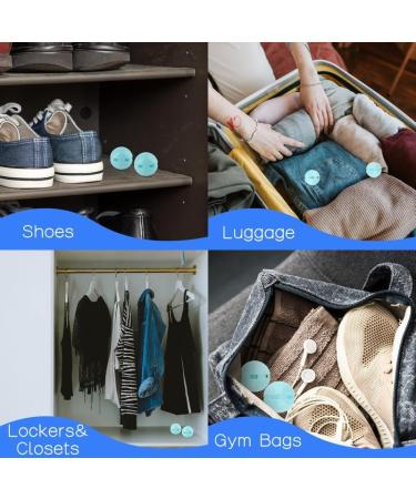 TIESTRA Shoe Deodorizer Balls 6 Pack-Reusable Shoe Fresheners-Fresh Scent for Sport Shoes Bags and Locker Blue/Fresh Linen - Buy Online on GoSupps.com