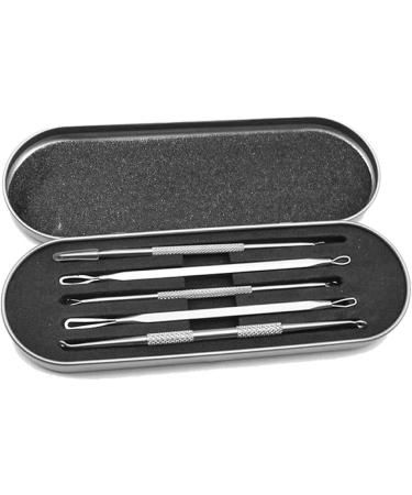KAV Comedone Extractor Kit 5-Piece Blackhead Remover Tool Set with Storage Case for Acne Prone Skin - Stainless Steel Pimple and Blemish Extractor Tools for Deep Cleansing - Buy Online on GoSupps.com