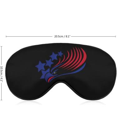 USA Flag and Eagle Sleep Mask | Adjustable Strap Eye Cover for Sleeping, Blocking Light | Ideal for Travel, Nap | Men and Women - Buy Online on GoSupps.com