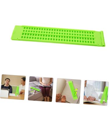 Solustrie Braille Tablet Set - Braille Blanket & Writer Learning Tool for Blind Writing | Educational Braille Accessories | 21.7x4.5 cm Green - Buy Online on GoSupps.com