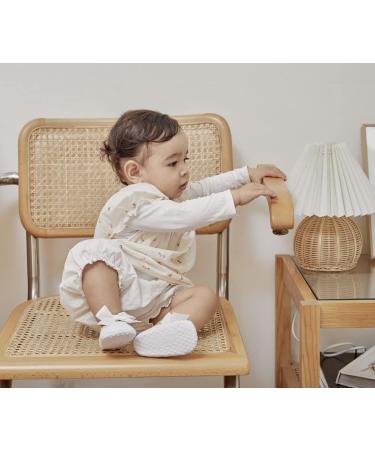 LACOFIA Baby Girls Christening Shoes | Anti-Slip Soft Sole Prewalkers 12-18 Months | White - Buy Online on GoSupps.com