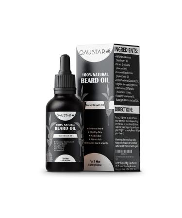 Oaustar Bartwachstum Oil for Men | Stronger Thicker Beard & Mustache - 30 ml - Buy Online on GoSupps.com