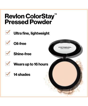 Revlon ColorStay Pressed Powder Longwearing Oil Free - Banana (100) 0.3 Oz | Fragrance-Free Noncomedogenic Face Makeup - Buy Online on GoSupps.com