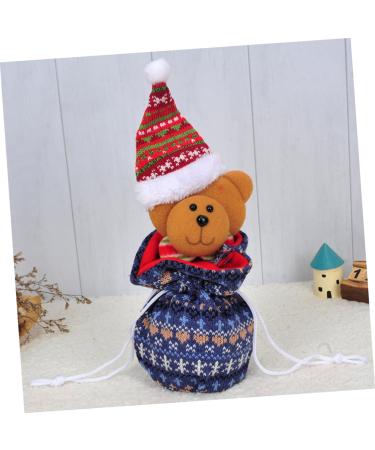 KOMBIUDA 1pc Christmas Candy Portable Storage Ornament Hanging Bag Little Knitted Bear Adorable Kids Bags - Buy Online on GoSupps.com