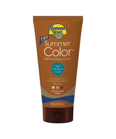 Banana Boat Summer Color Sunless Tinted Lotion  Light/Medium  6 Fluid Ounces