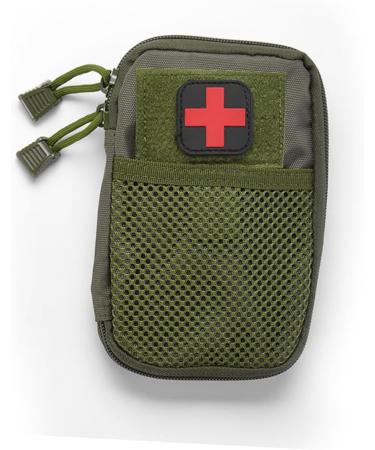 Clispeed 3ST Emergency Pocket Survival Bag - Empty First Aid & Medication Storage (3pcs) - Travel Medical Care Bag 17x11cm in Army Green - Buy Online on GoSupps.com