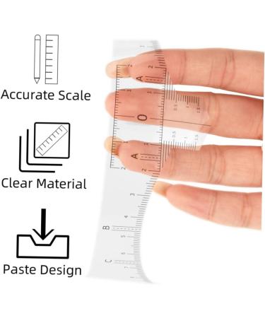 Mikinona Clear Sticker 50pcs Makeup Rulers Eyebrow Positioning Shaper Markers Mappers Drawing Professional Shapers - Buy Online on GoSupps.com