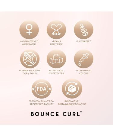 Bounce Curl Vegan Collagen Boosting Hair Skin & Nails Gummies 60 Strawberry Gummies - Buy Online on GoSupps.com