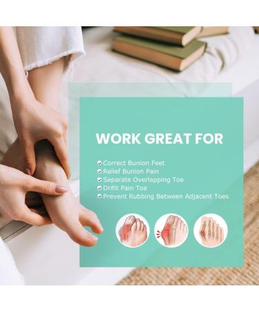 Welnove Upgraded Gel Toe Separators - Aloe Vera Infused Silicone Bunion Corrector - 14 Pack - Buy Online on GoSupps.com