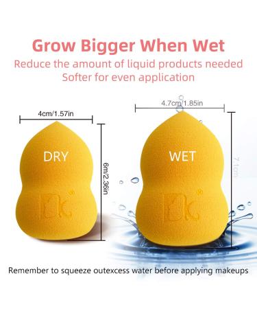 Dolovemk Makeup Sponge Set - 6 Latex-Free Pear Shape Mixers for Liquid Makeup | Handmade Foundation Blending Sponges in 6 Colors - Buy Online on GoSupps.com