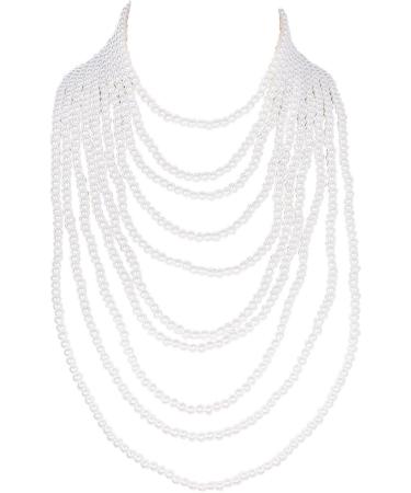 KUAIYIJU Fashion Pearl Necklace for Women | Layered Long Sweater Chain | Wedding Jewelry & Clothing Accessories - Buy Online on GoSupps.com