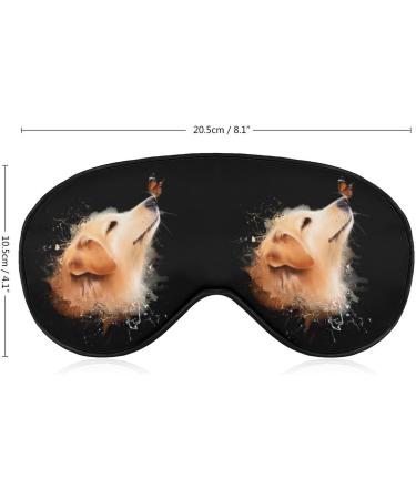 Watercolor Golden Retriever Dog Sleep Mask - Adjustable Strap, Soft Blindfold for Sleeping - Cute Design - 1 Count - Buy Online on GoSupps.com