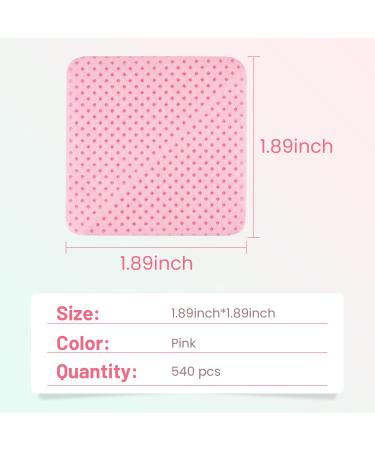 Lint Free Nail Wipes - 540PCS Non-Woven Nail Polish Remover Pads for Eyelash Extensions & Nail Prep - Soft Acetone Wipes in Pink - Buy Online on GoSupps.com