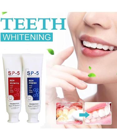 SP-5 Toothpaste WE2C Teeth SP-5 Whitening Toothpaste SP-5 Whitening Toothpaste Fresh Breath Toothpaste Promotes Healthy Teeth and Gums (Red+Red) - Buy Online on GoSupps.com