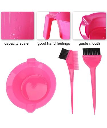 Dekaim Hair Dye Bowl Set | 3-Piece Pink Hair Bleaching Mixing Bowls | Hairdressing Accessories for Salon & Home Use - Buy Online on GoSupps.com