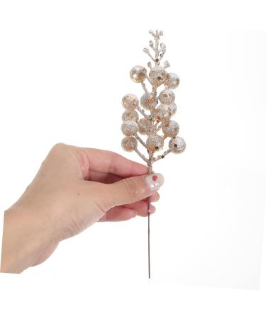 HOMSFOU 10pcs Christmas Imitation Berries Foam Berry Stems Outdoor Tree Branches for Decoration Xmas Party Decor Garland Gold Decor Christmas Artificial Berry Holly Pine Cones As Shown 19X5X5CM - Buy Online on GoSupps.com